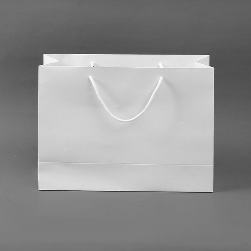 무지 가로형 쇼핑백(화이트) (40x30cm)