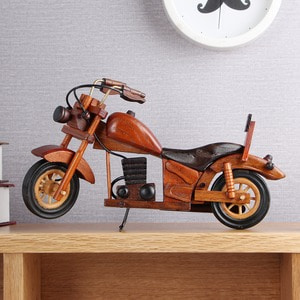 앤틱 원목 모형 오토바이(29cm)