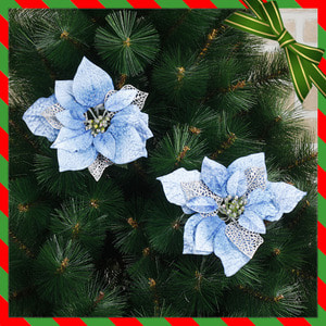 2p 크리스마스 포인세티아(블루) (大) (21cmx23cm)